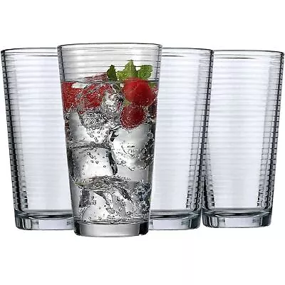 Buy Set Of 6 Highball Tumbler Long Drink Glasses Set Juice Water Glass Crystal 270ml • 9.95£
