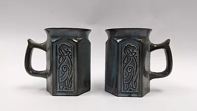 Buy Pair Of Vintage J&F Tynllan Stoneware Welsh Pottery Tea/Coffee Mugs GS3 B791 • 5.95£