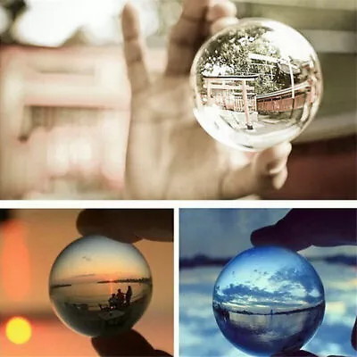 Buy Crystal Clear Glass Ball - 100mm Transparent K9 Globe For Meditation Divination • 2.99£