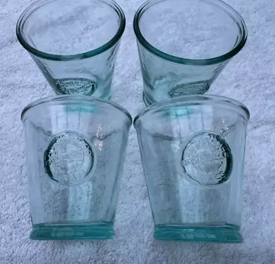 Buy Recycled Glass Company Tumblers X 4, Heavy Glass Glasses, Unique, Summer • 49.99£