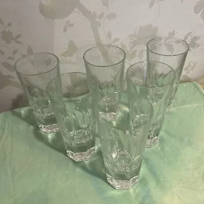 Buy Set 6 Tall Heavy Reinforced Fluted French Glasses Quality Highball Cordial Glass • 18£