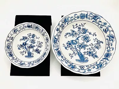 Buy Vintage Plates NIKKO Double Phoenix Ming Tree Ironstone Blue & White • 24.01£
