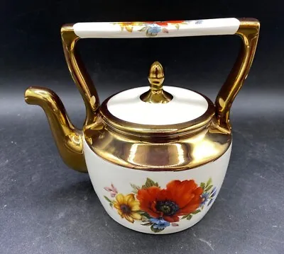 Buy Arthur Wood Decorative Tea Pot Poppy Kettle Staffordshire Iron Stone No.5933 • 19.47£