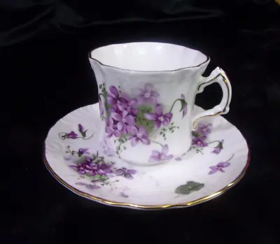 Buy Hammersley Spode Group Victorian Violets Bone China Teacup & Saucer England • 17.03£