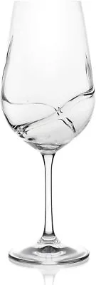 Buy Bohemian Turbulence Wave Style Design 550ml Red Wine Crystal Glasses Set Of 2 UK • 14.99£