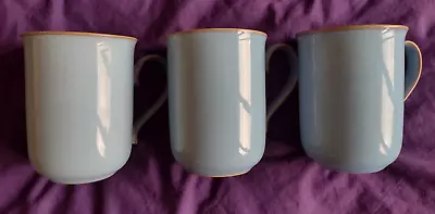 Buy 3 X Denby Colonial Blue Coffee Mugs Straight Sided Vintage • 15£