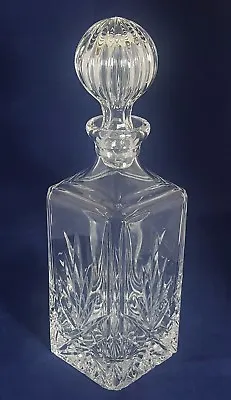 Buy Beautiful Heavy Cut Glass / Crystal Square  Decanter • 24.99£