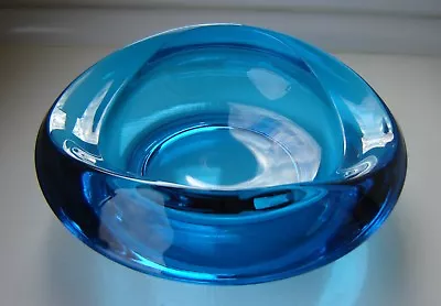 Buy Vintage Bohemian Art Glass Blue Bowl Designed By Rudolf Jurnikl From 1962 • 34£