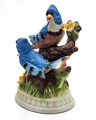 Buy Pair Of Blue Jays, Highly Detailed Porcelain Figurine. Hand Painted, Decorative, • 14£