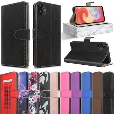 Buy For Samsung Galaxy A04E Case, Slim Premium Leather Wallet Flip Stand Phone Cover • 5.45£