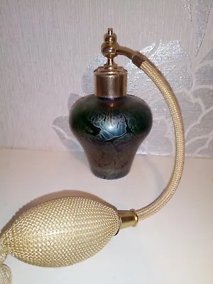 Buy COLLECTABLE VINTAGE 1980s OKRA GOLDING IRIDESCENT PERFUME ATOMISER VGC • 30£