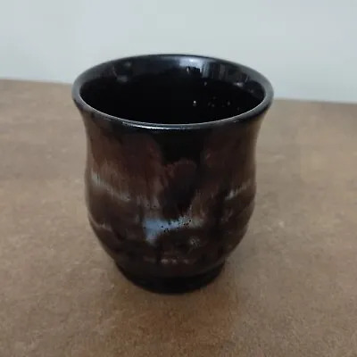 Buy Vintage, Ewenny Welsh Studio Pottery, Brown & Green Drip Glazed Vase, 8.5cm Tall • 5.95£