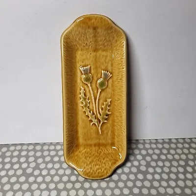 Buy Vintage West Highland Pottery Dunoon Rectangular Tray With Thistle To Centre • 13.51£