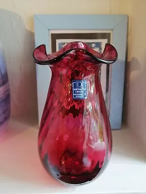 Buy Ruby Red Twist  Dartington Glass Vase • 12£