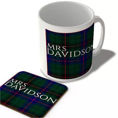Buy Mrs Davidson - Davidson Modern Tartan - (Full Background) - Scottish Mug And ... • 12.99£