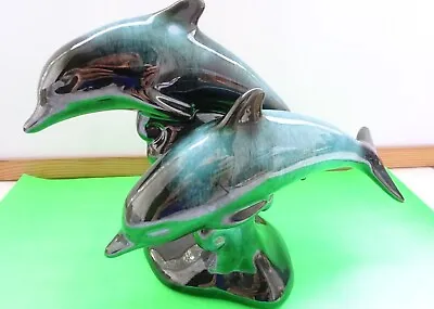 Buy Unusual Rare Blue Mountain Pottery Of Two Dolfins Attached Together On Base, • 26£