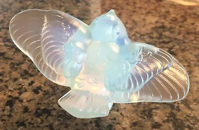 Buy Sabino France Art Glass Opalescent Crystal  Teasing Bird Wings Up  Sculpture • 53.26£