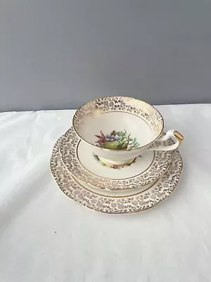 Buy Imperial Fine Bone China Warranted 22kt Gold Cups And Saucer + Side Plate • 9.99£