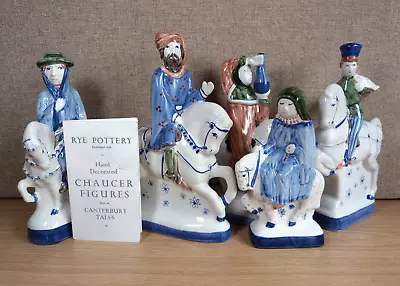Buy Rye Pottery Canterbury Tales Hand Decorated Chaucer Figures Monk Knight Doctor • 106.24£
