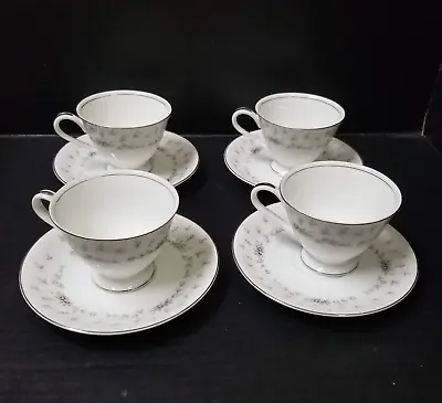 Buy 4 Sets Queen Anne Tea Cups Saucers Nogoya Shokai Rose Floral 8 Pc Vintage • 15.38£