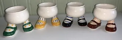 Buy Carlton Ware Lustre Walking Egg Cups / Eggcups On Legs With Shoes Set Of Four • 30£