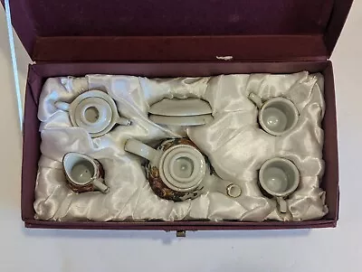Buy The Queen's Treasures  Antique Rose  Miniature 8 Piece Porcelain Tea Set W/ Case • 15.44£