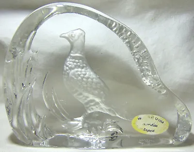 Buy Wedgwood Reverse Etched Glass Sculpture Depicting A Pheasant • 24.99£