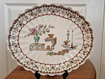Buy Antique Spode Copeland Platter, Canton Pattern, Chinoiserie Style, Serving Plate • 22£