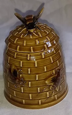 Buy Vintage Decorative Lidded Pottery Bee Hive Honey Pot   - Unmarked • 4.99£