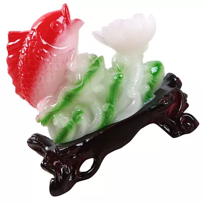 Buy  Carp Decoration Resin Office Fortune Fish Ornaments Home Accents Chinese Animal • 13.25£
