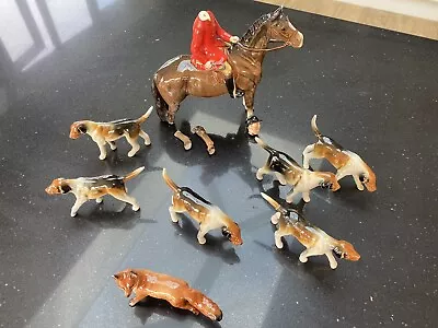 Buy Beswick Horse And Hounds Plus Fox. • 21£