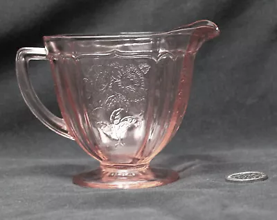 Buy Vintage Pink Depression Glass Open Rose Mayfair Anchor Hocking : Milk Jug *T • 9£