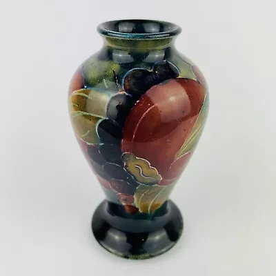Buy Moorcroft Burslem Vintage Small Pomegranate & Grape Vase Circa 1920’s-40’s. • 150.78£
