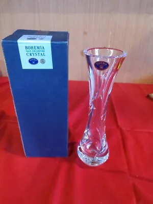 Buy Vintage Bohemia Crystal 8in Vase • 14.99£