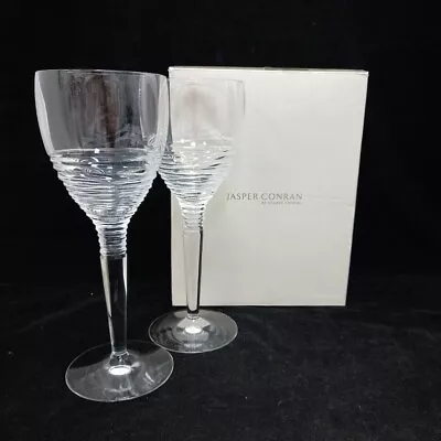 Buy Jasper Conran Stuart Crystal Glasses Waterford Strata Wine Boxed X2 RMF03-SJT  • 51£