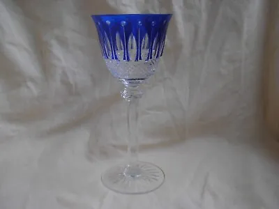 Buy Saint Louis, Tommy,french Blue Cobalt Cut To Clear Crystal Water Glass,signed. • 152.08£
