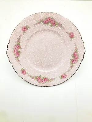Buy Vintage Chintz Cake Plate John Maddock & Son Fairfield Pink China Serving Dish • 52.06£