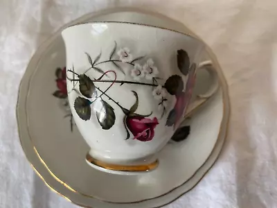 Buy Old Foley James Kent Ltd China Trio, Red Rose , Cup, Saucer, Side Plate • 6£