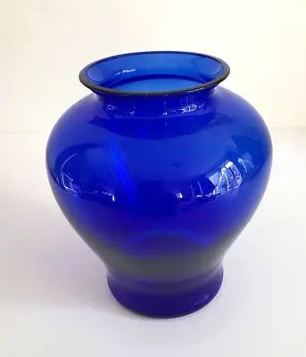 Buy Italian Art Glass Vase, Cobalt Blue Hand Made In Italy, Vetreria Etrusca • 19£