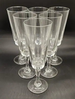 Buy 6 X Vintage Luminarc / Cristal D'arques ? Champagne Flute Glasses  120ml 7  18cm • 16.99£