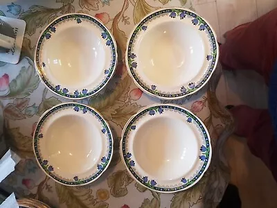 Buy Solian Ware Soho Pottery  4 X Bowls Floral Design Deco Style • 3.99£