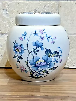Buy Vintage Sadler Blue Floral Ginger Storage Jar Lidded Pot Kitchen Collectable Tea • 15.99£