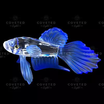 Buy Swarovski Crystal BLUE SIAMESE FIGHTING FISH 236718 Betta Mint Boxed Retired • 100£