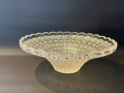 Buy Bohemian Czech Crystal Round Bowl Very Detail Hand Cut Queen Lace 24% Lead Glass • 663.05£
