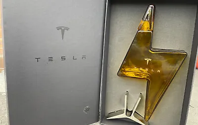 Buy Brand New RARE Tesla Decanter (Glass Drink Bottle And Holder) | Fast Shipping • 295£