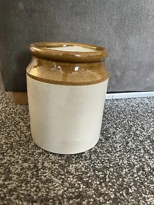 Buy Vintage Glazed Stoneware Storage Utensil Jar Pot Vase Kitchenalia Farmhouse • 10£