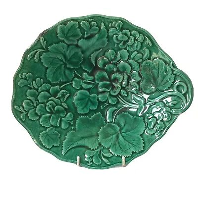 Buy C.1862-1880. Rare Hope & Carter Majolica Green Leaf Platter, Tin Glazed. • 20£