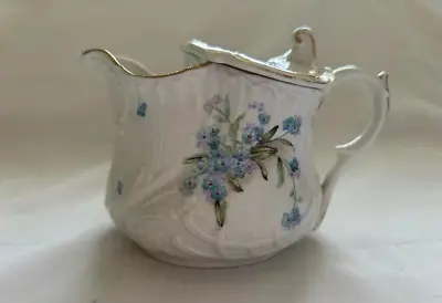 Buy Antique  German Bavarian China Shaving Cup With Lid Blue Floral And Gold Accents • 52.18£
