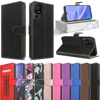Buy For TCL 50 SE 501 505 403 405 406 306 Case Leather Wallet Flip Stand Phone Cover • 5.95£