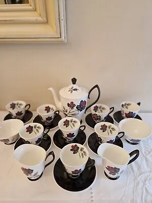 Buy Royal Albert Masquerade Coffee Set For Eight With Coffee Pot - Lovely Condition  • 50.65£